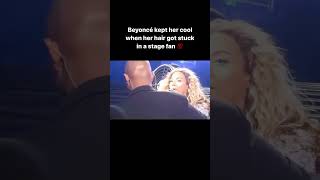 Beyonce KEPT PERFORMING with her hair STUCK in a fan😨