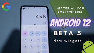 Android 12 Beta 5: New   widgets-Material You Everywhere- Easter Egg! ♥️  Feat. Pixel 4a