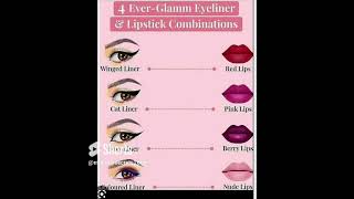 Eyeliner and lipstick combos!!! #makeup #contour #beauty 💄❤️