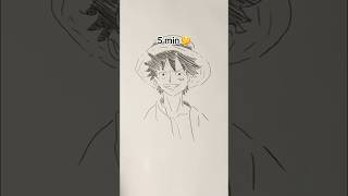 Drawing Luffy in 10sec, 10min, 30min #shorts