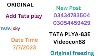 Good News TATA PLYA-83E Videocon88 Best Server Oraingal discount Videocon88  full fast working on