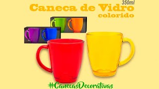 Canecas de Vidro Coloridas