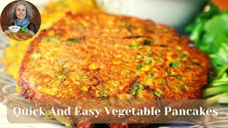 Quick And Easy Vegetable Pancakes with Sweet Potatoes:  Gluten-Free, No Eggs!