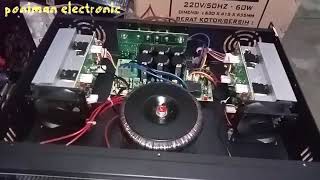 Review isi dalamnya power amplifier yang bisa menggetarkan kaca lemari bosque