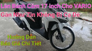 Honda Vario xuống  bánh căm 17 inch gắn như zin và không bị cạ dè