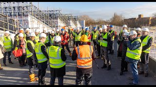 The topping out of the third phase of ARU Peterborough.