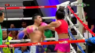 นักมวยชาย  VS  นักมวยหญิง  !! (Woman vs. Men in crazy Muay Thai)