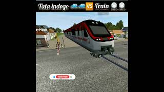 tata indigo🚙🚙🆚 Train 🚄 Crashed 😱😱 | #bussid #bussimulator #bussimulatorindonesia #ytshorts #shorts