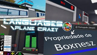 Different Languages In Plane Crazy!! // Roblox