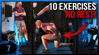 10 Minutes Advanced Bodyweight Full Workout | NO REST