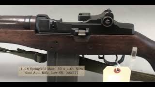 1078 Springfield Model M1A 7.62 Nato Rifle, Old War Gun [October 18, 2024]