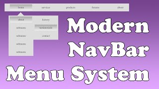 Modern, Responsive NavBar Menu System Using Only CSS and HTML (Quick 8 Minute Tutorial Video)