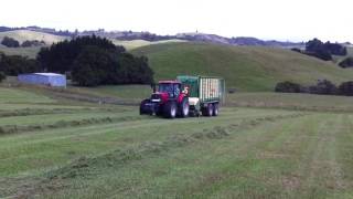 RMS Contracting doing silage in Miranda New Zealand