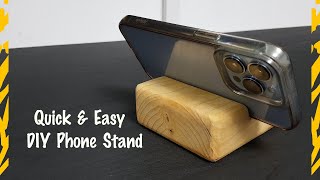 It's This Quick And Easy? DIY Wooden Phone Stand