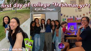 FIRST DAY OF COLLEGE freshman year (what it's REALLY like): uc san diego day in the life!grwm & vlog