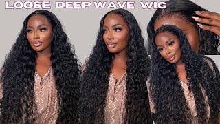 PERFECT WIG FOR SUMMER | 13X6 LOOSE DEEP WAVE WIG | STRAIGHT OUT OF THE BOX | FT WIGGINS HAIR