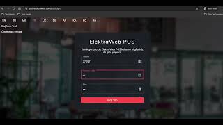 ElektraWeb -Webpos giriş ekranı nasıl kullanılır ?