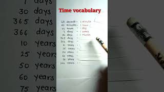 Time vocabulary #english #shortsviral #spokenenglish #ytshorts #ielts