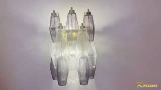 Murano Smoked Transparent Glass Wall Sconces@korewolamp