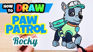 How to Draw Rocky From Paw Patrol | Kids Drawing | Easy Step by Step | Kids Animation Star