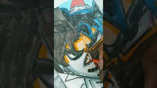 drawing Goku snowman