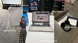 FIRST DAY OF UNI (2nd semester) 🎧🖇️ engineering uni vlog, goodnotes tour, lectures, studying