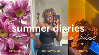 SUMMER DIARIES☀️ | living in Dublin ☘️, moving vlog, room tour, groceries