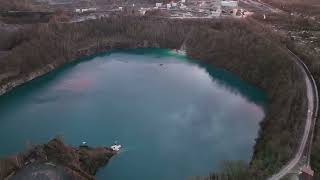 Lessines Stone Quarry - New years eve flight.