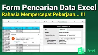 Form Pencarian Data di Excel