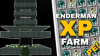 BEST ENDERMAN XP Farm In Minecraft Bedrock 1.21! (MCPE/Xbox/PS4/Nintendo Switch/Windows10)