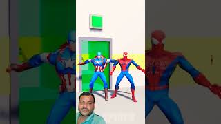 Please Help Spiderman Choose the Real Policeman 👮#shorts #spiderman #gta#hulk