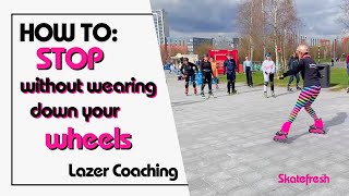 Inline Skate Tutorial: How to stop on rollerblades without wearing out your wheels with plough stop