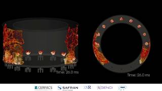 Large Eddy Simulation of two-phase flow ignition.