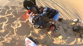 GNARLY CRASH IN GLAMIS DUNES Quad vs Sandrail | DIRT BIKE DIARIES EP.203