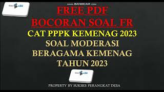 BOCORAN SOAL FR CAT PPPK KEMENAG 2023 - SOAL MODERASI BERAGAMA KEMENAG TAHUN 2023