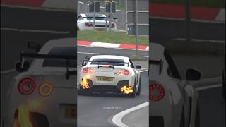 GTR R35 Convoy Shooting flames at the Nürburgring🔥 #Nürburgring #carsleaving #carshow #flames