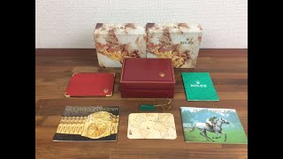 Rolex Watch Box Vintage 1990 + Booklets + Calendar Card Set & Tag