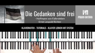 Die Gedanken sind frei - German song (Sheet Music - Piano Solo - Piano Cover - Tutorial)