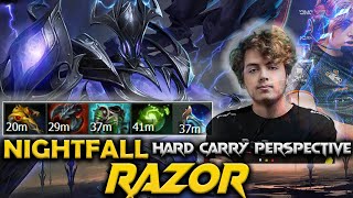 Nightfall Razor Hard Carry - Dota 2 Pro Full GAmeplay Patch 7.37D #nightfall #gyrocopter