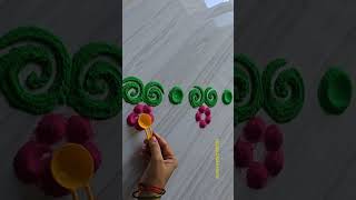 Happy new year rangoli designs 2025 | door side border rangoli designs | new year rangoli #rangoli