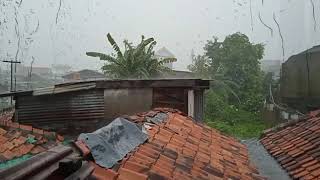 2 Hours Rain Thunder ! Hujan Lebat - Rainsound For Sleep - ASMR - Insomnia