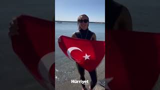 Milli sporcu Şahika Ercümen, Serbest Dalış Dünya Şampiyonası'nda yeni bir Türkiye rekoru kırdı.