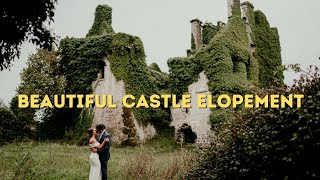 Beautiful Castle Elopement at Menlo Castle near Galway, Ireland