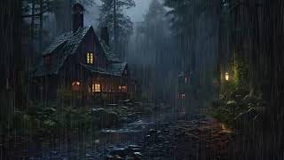 Sleep Deep and Fast: Heavy Rain on the Roof at Night | Relaxing Sounds