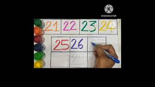 21 to 30 number counting with colour # shorts