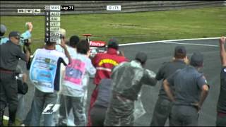 Formula 1 F1 Final 2008 Brazil Sao Paulo Interlagos - last 9 Laps until the end of award ceremony