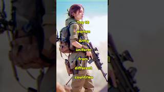 🥷Top 10 women Army uniform from different countries#shorts