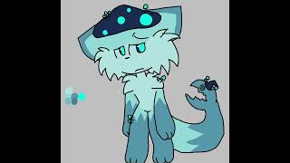 Mushroom fan made fransfur OC-speedpaint-AquaFoxxy