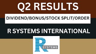 R systems international Q2 results 2025 | R systems results today | R systems share latest new