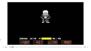 Undertale le combat contre Sans partie 1